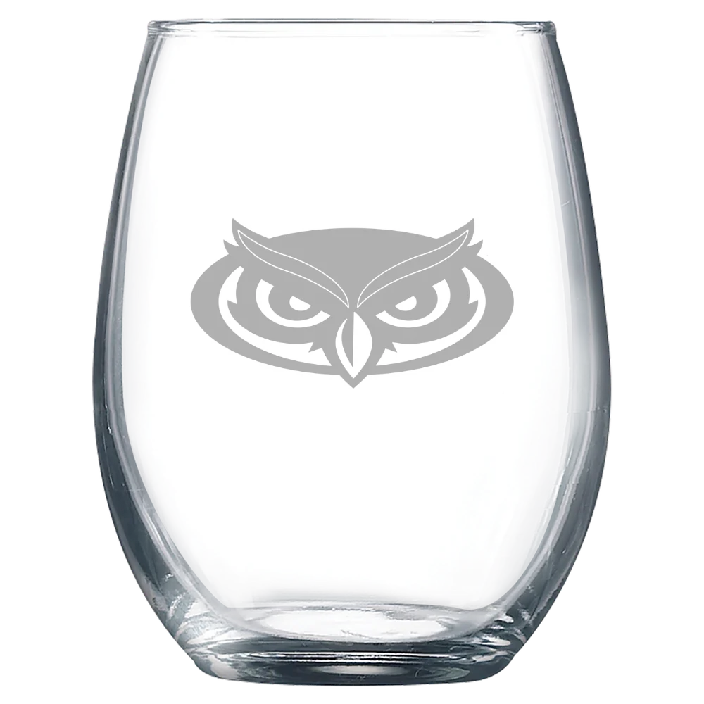 Florida Atlantic University Polar Camel 9 oz. Stemless Wine Glass