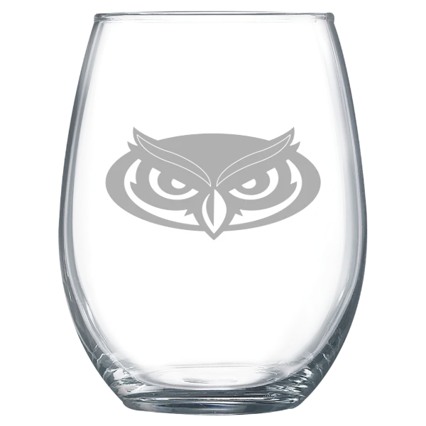 Florida Atlantic University Polar Camel 15 oz. Stemless Wine Glass
