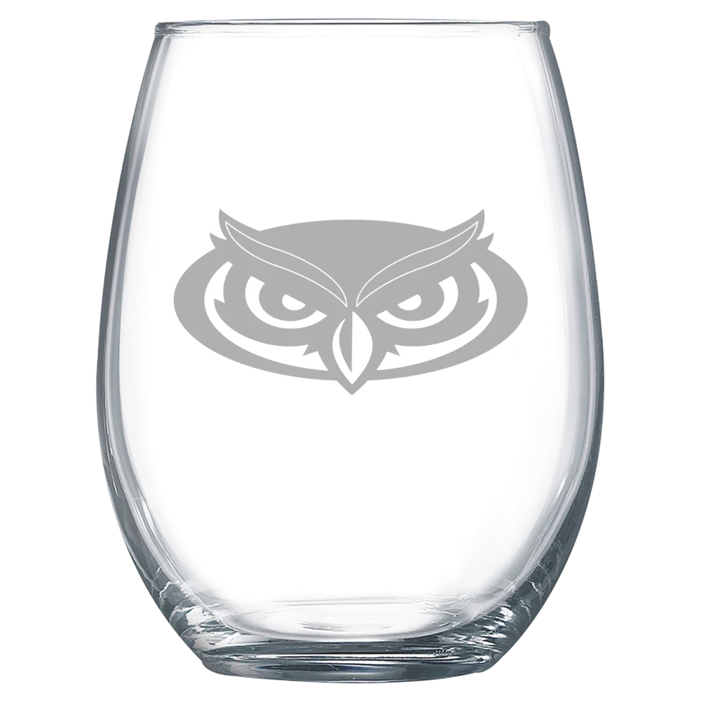 Florida Atlantic University Polar Camel 15 oz. Stemless Wine Glass
