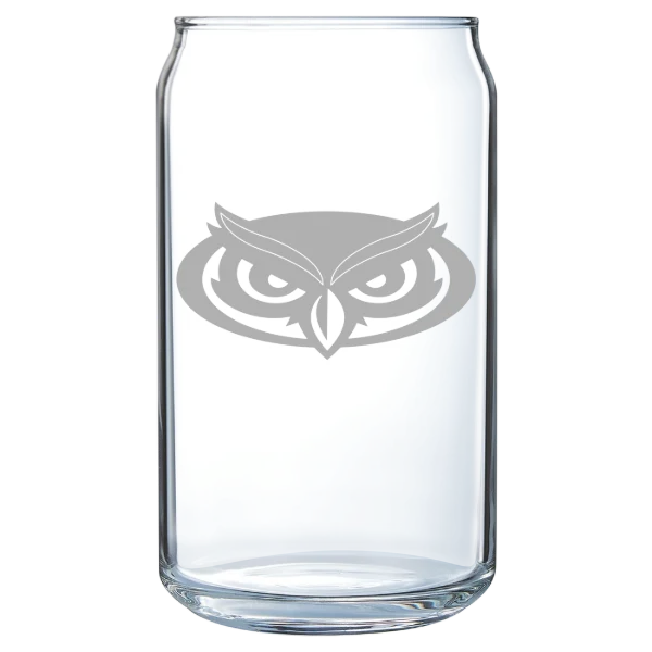 Florida Atlantic University Polar Camel 16 oz. Can Glass