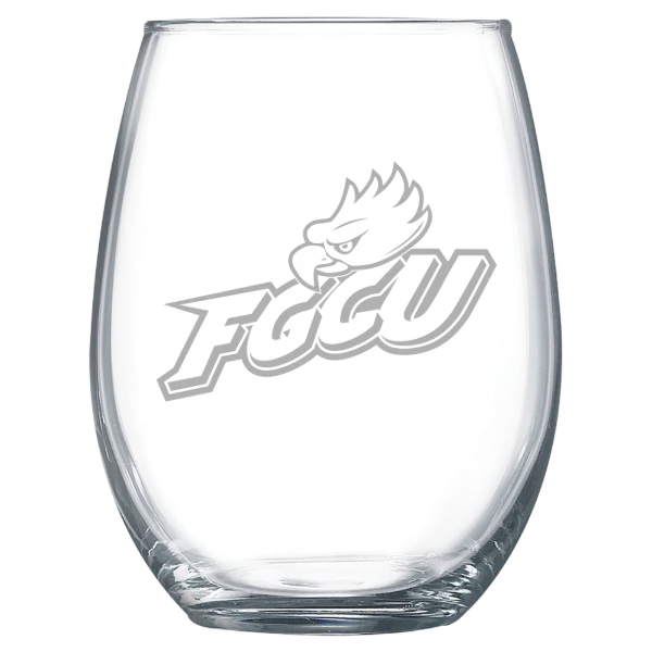 Florida Gulf Coast University Polar Camel 15 oz. Stemless Wine Glass