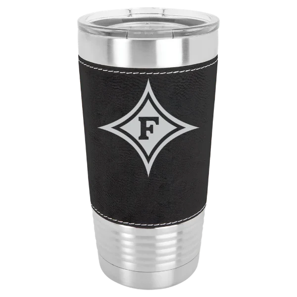 Furman University Polar Camel 20 oz. Leatherette Grip Tumbler with Standard Lid