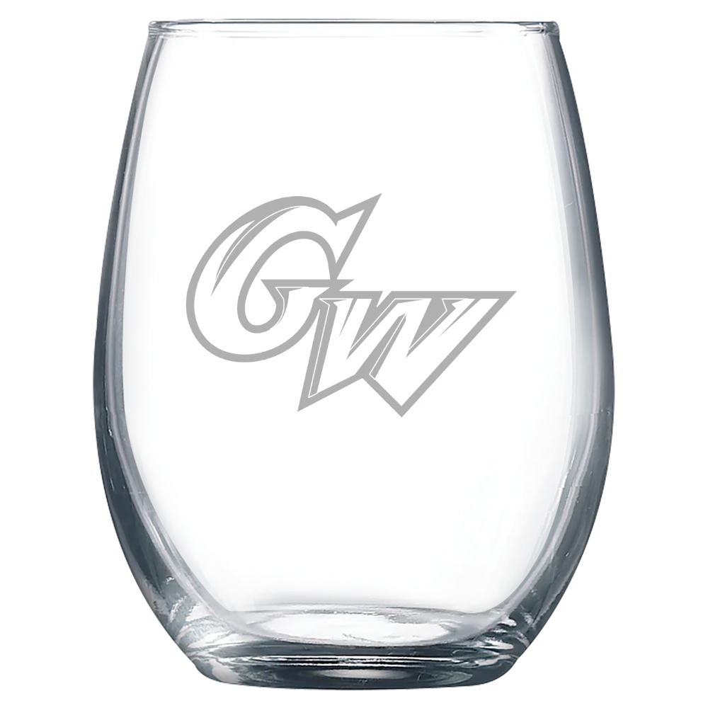 George Washington University Polar Camel 9 oz. Stemless Wine Glass