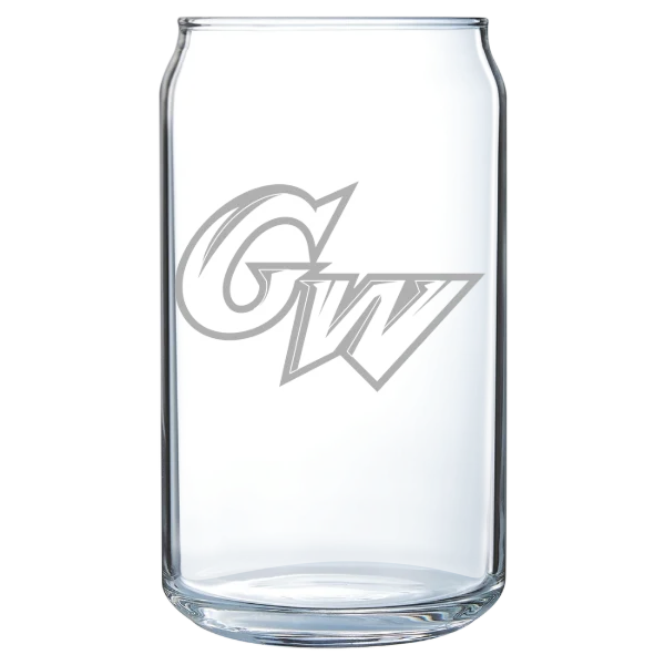 George Washington University Polar Camel 16 oz. Can Glass