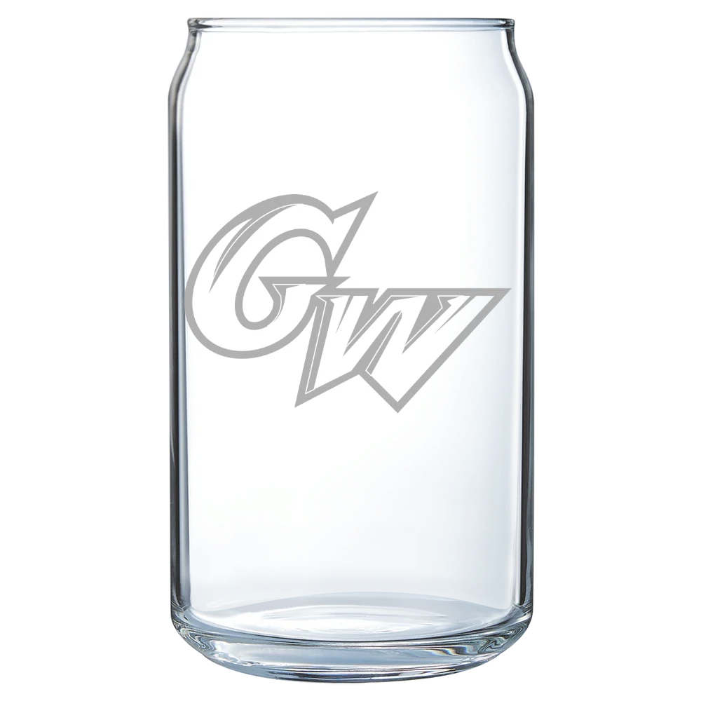 George Washington University Polar Camel 16 oz. Can Glass