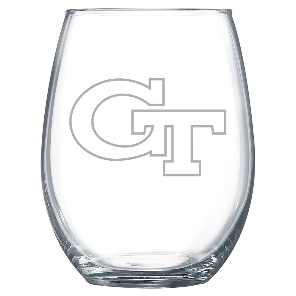 Georgia Institute of Technology Polar Camel 15 oz. Stemless Wine Glass