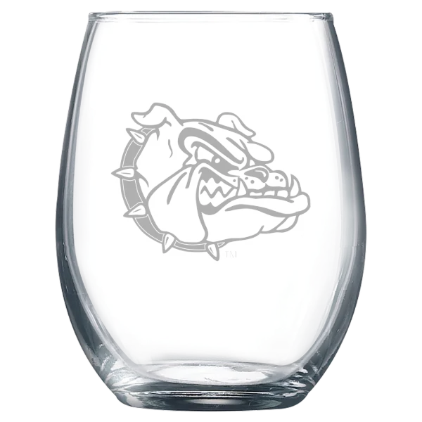 Gonzaga University Polar Camel 9 oz. Stemless Wine Glass
