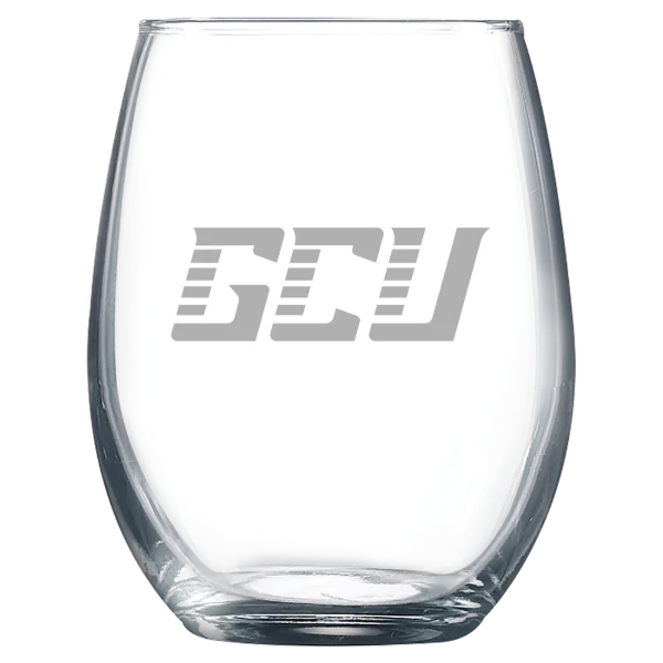 Grand Canyon University Polar Camel 9 oz. Stemless Wine Glass