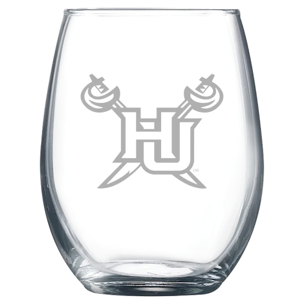 Hampton University Polar Camel 9 oz. Stemless Wine Glass