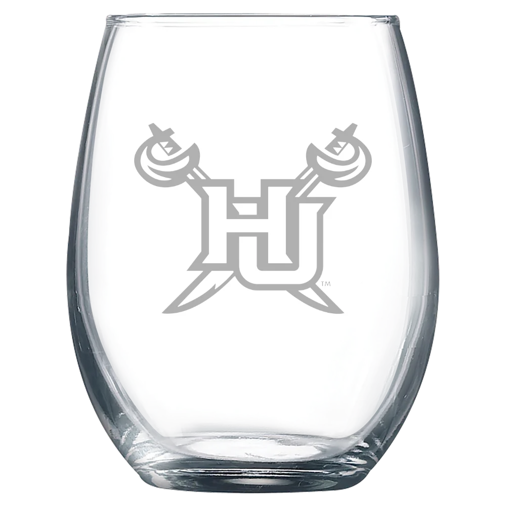 Hampton University Polar Camel 9 oz. Stemless Wine Glass