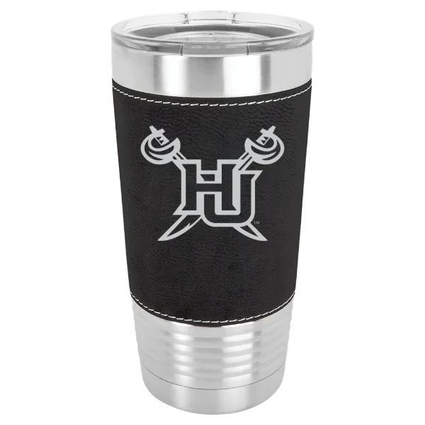 Hampton University Polar Camel 20 oz. Leatherette Grip Tumbler with Standard Lid