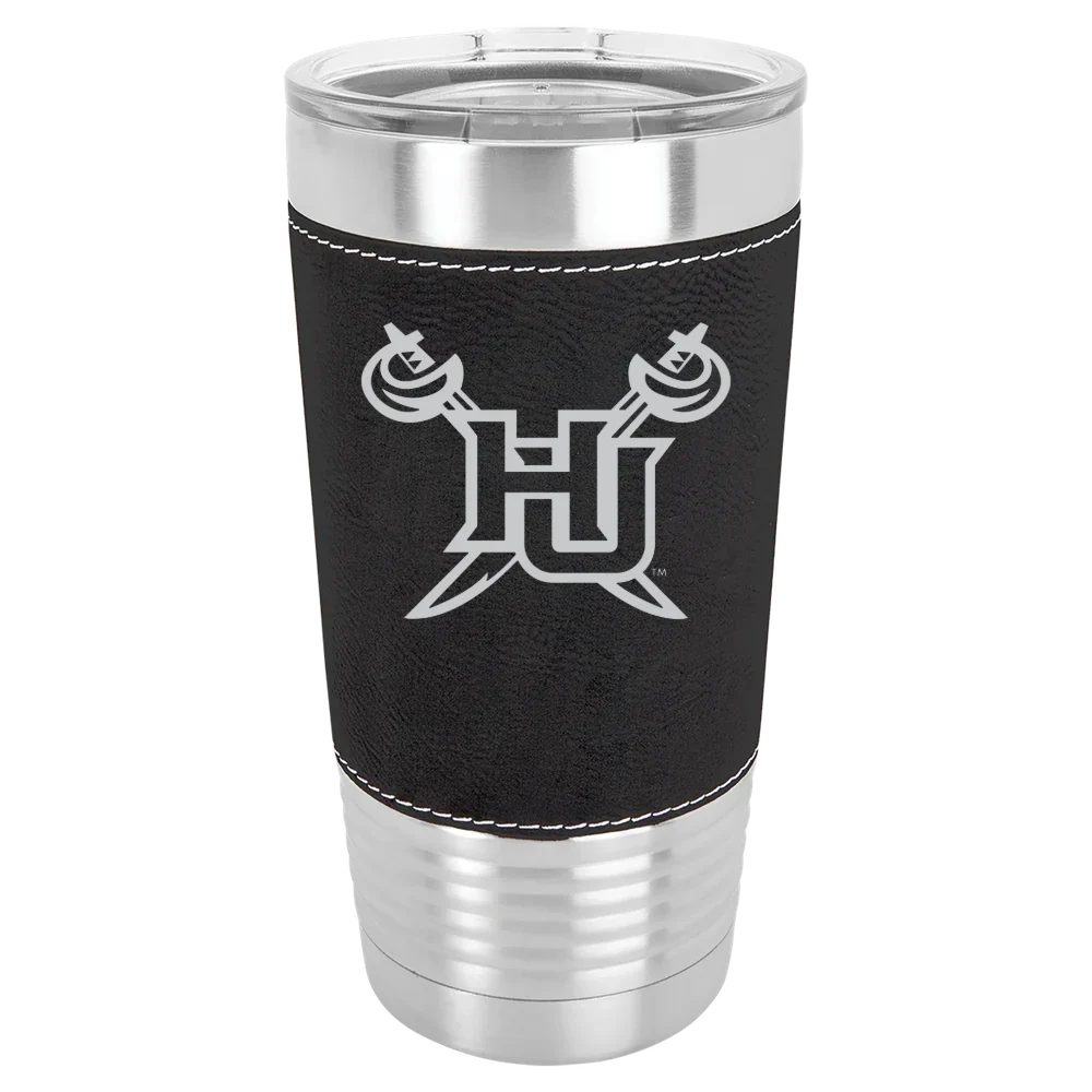 Hampton University Polar Camel 20 oz. Leatherette Grip Tumbler with Standard Lid