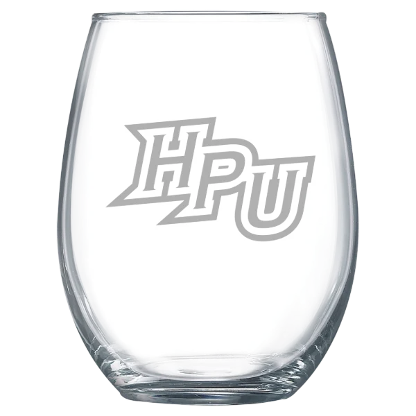 High Point University Polar Camel 15 oz. Stemless Wine Glass