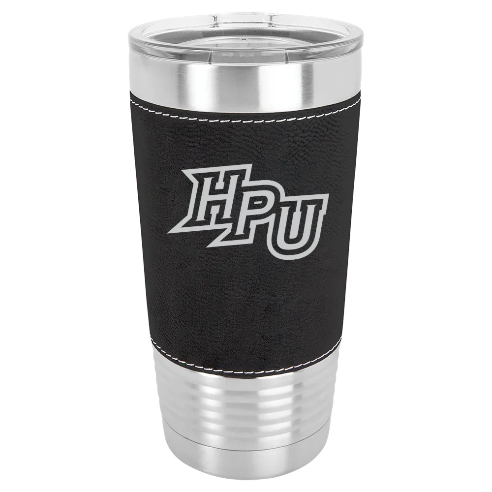 High Point University Polar Camel 20 oz. Leatherette Grip Tumbler with Standard Lid