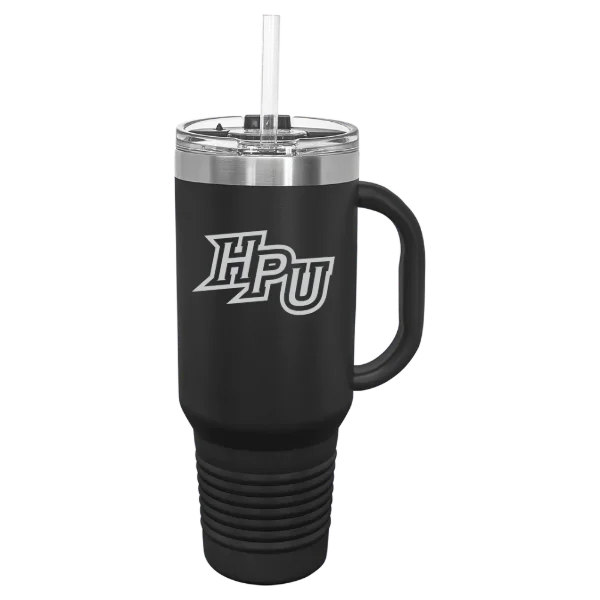High Point University Polar Camel 40 oz. Travel Mug with Snap Lid & Straw