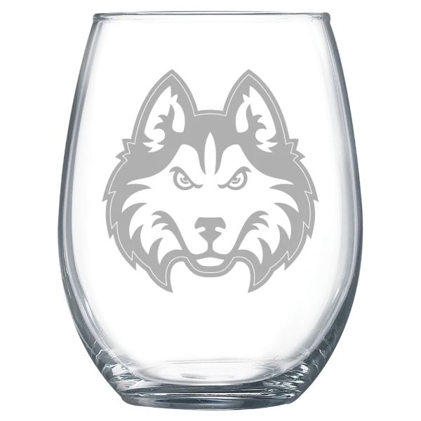 Houston Christian University Polar Camel 15 oz. Stemless Wine Glass