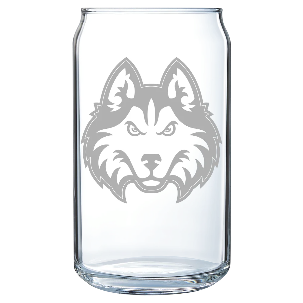 Houston Christian University Polar Camel 16 oz. Can Glass