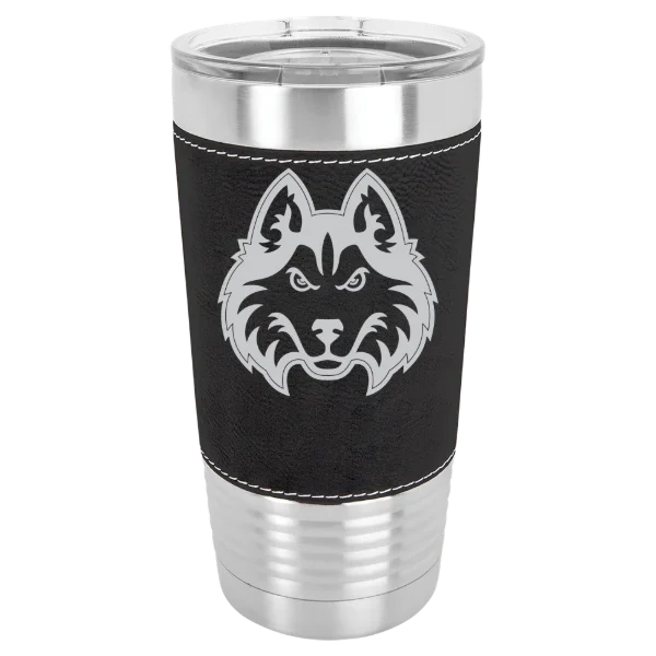 Houston Christian University Polar Camel 20 oz. Leatherette Grip Tumbler with Standard Lid