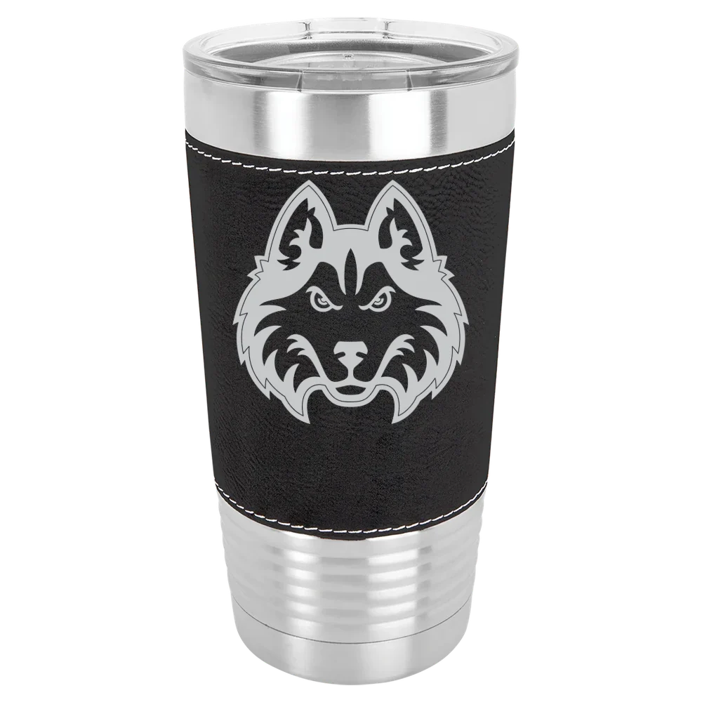 Houston Christian University Polar Camel 20 oz. Leatherette Grip Tumbler with Standard Lid