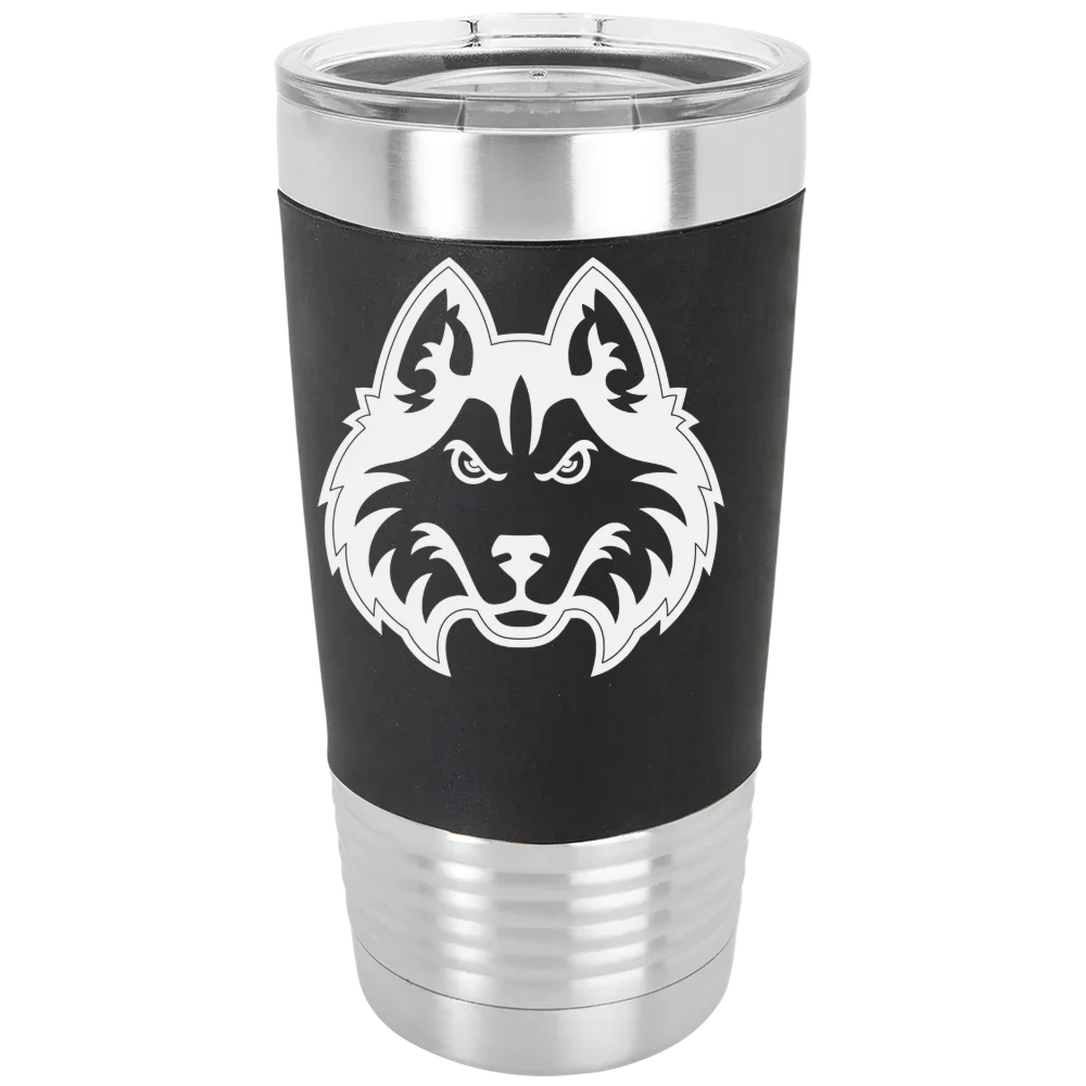 Houston Christian University Polar Camel 20 oz. Silicone Grip Tumbler with Standard Lid