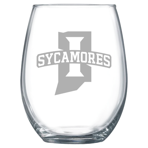 Indiana State University Polar Camel 15 oz. Stemless Wine Glass