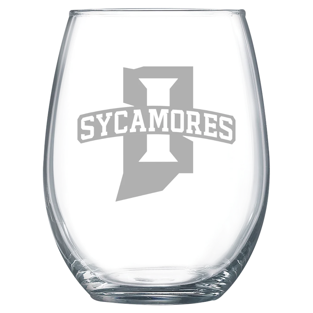 Indiana State University Polar Camel 15 oz. Stemless Wine Glass
