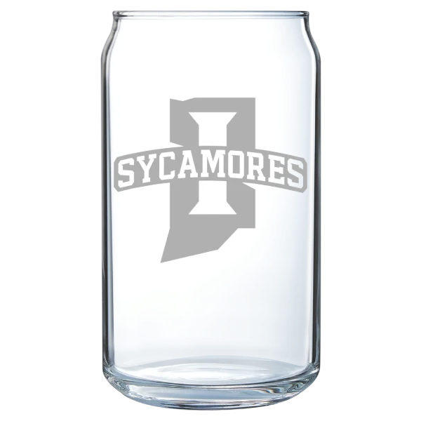 Indiana State University Polar Camel 16 oz. Can Glass