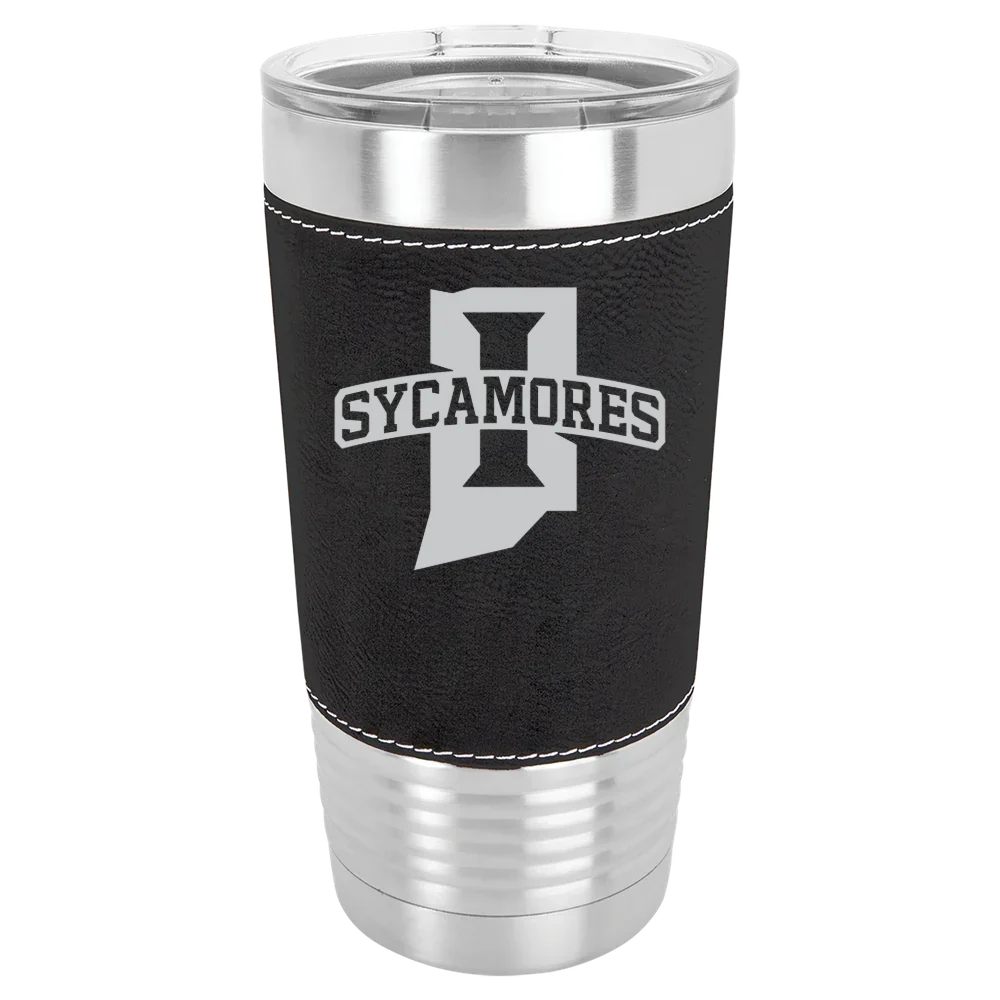 Indiana State University Polar Camel 20 oz. Leatherette Grip Tumbler with Standard Lid