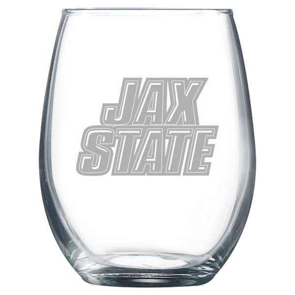 Jacksonville State University Polar Camel 9 oz. Stemless Wine Glass