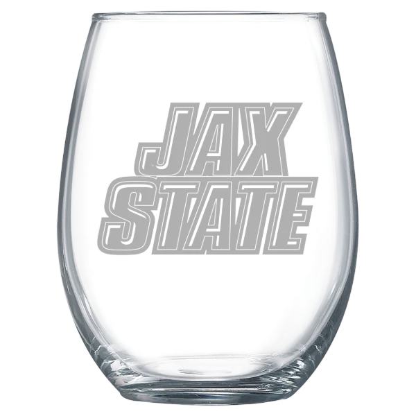 Jacksonville State University Polar Camel 15 oz. Stemless Wine Glass