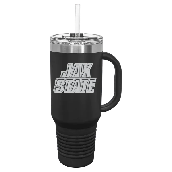 Jacksonville State University Polar Camel 40 oz. Travel Mug with Snap Lid & Straw