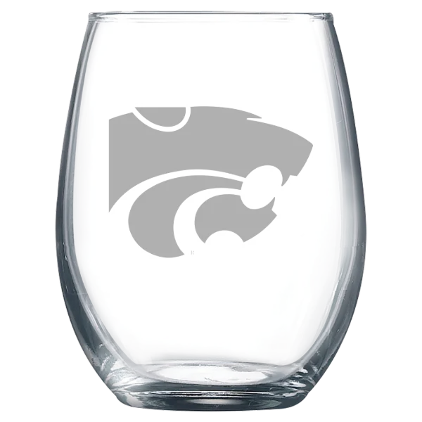 Kansas State University Polar Camel 9 oz. Stemless Wine Glass