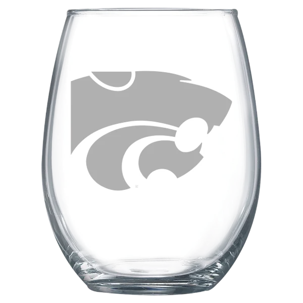 Kansas State University Polar Camel 15 oz. Stemless Wine Glass