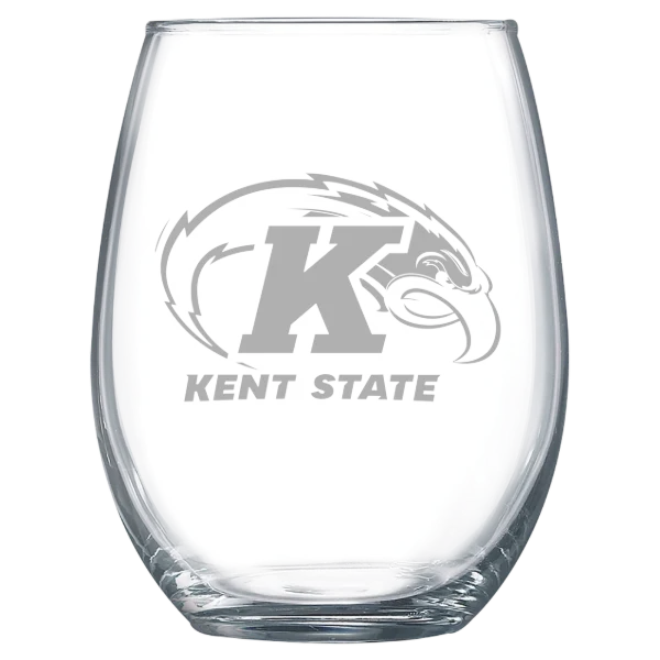Kent State University Polar Camel 15 oz. Stemless Wine Glass