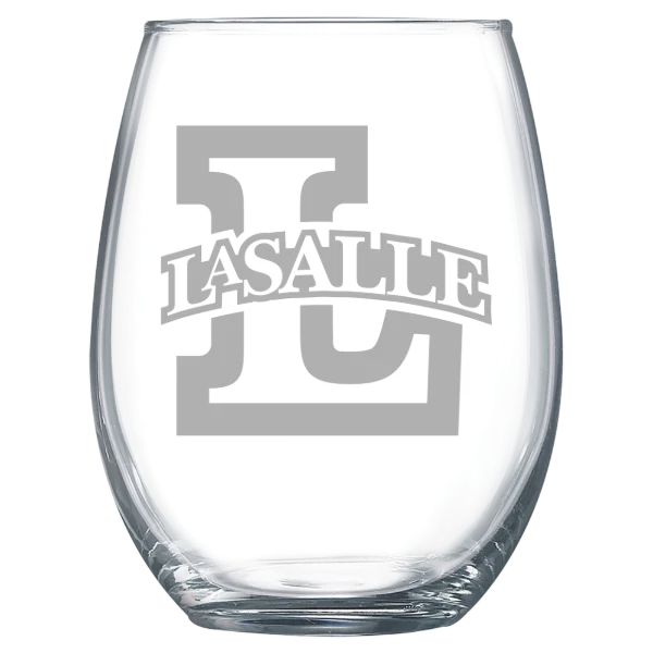 La Salle University Polar Camel 15 oz. Stemless Wine Glass