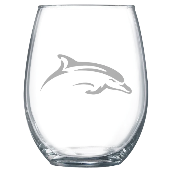 Le Moyne College Polar Camel 15 oz. Stemless Wine Glass