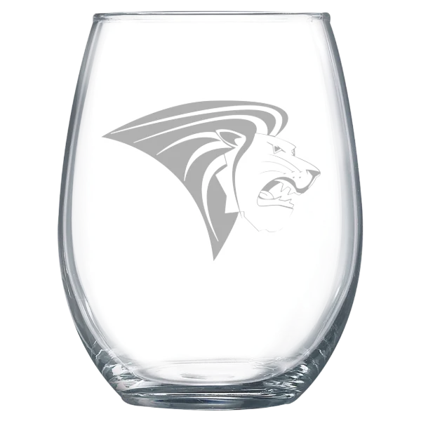 Lindenwood University Polar Camel 15 oz. Stemless Wine Glass