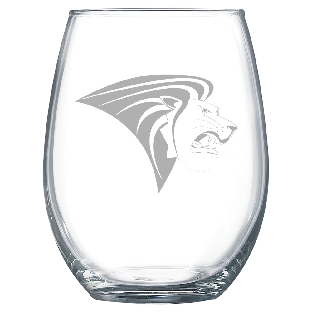 Lindenwood University Polar Camel 15 oz. Stemless Wine Glass