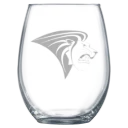 Lindenwood University Polar Camel 15 oz. Stemless Wine Glass