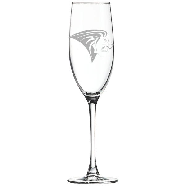 Lindenwood University Polar Camel 8 oz. Champagne Flute