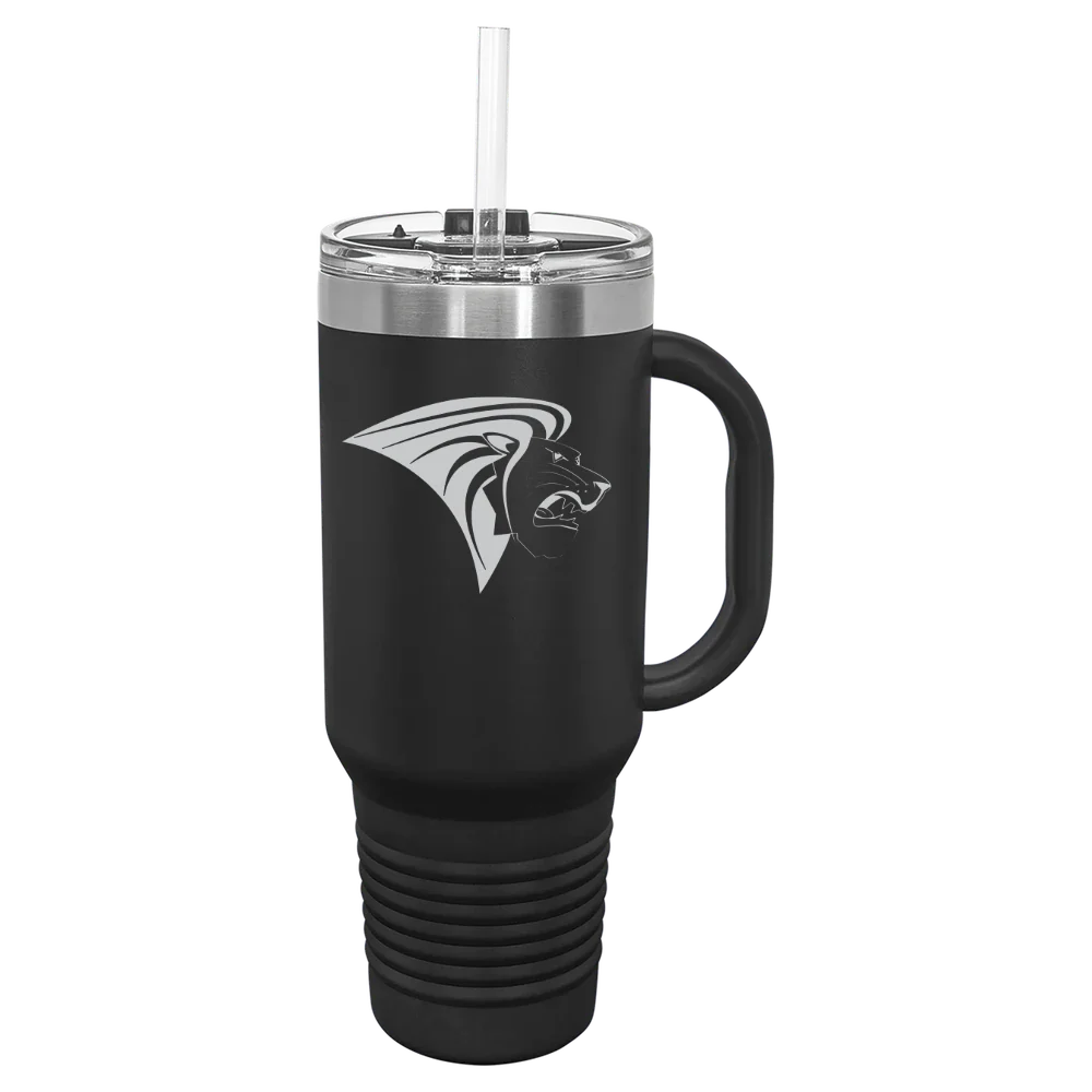 Lindenwood University Polar Camel 40 oz. Travel Mug with Snap Lid & Straw