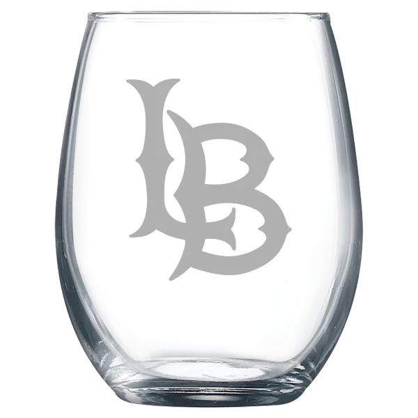 Long Beach State University Polar Camel 9 oz. Stemless Wine Glass