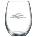 Longwood University Polar Camel 9 oz. Stemless Wine Glass