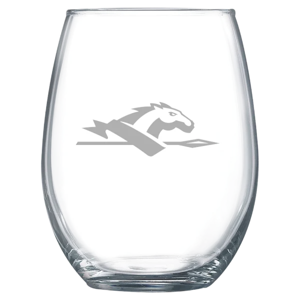 Longwood University Polar Camel 15 oz. Stemless Wine Glass