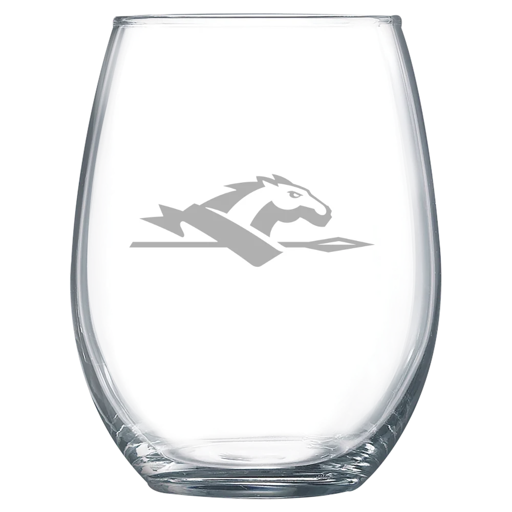 Longwood University Polar Camel 15 oz. Stemless Wine Glass