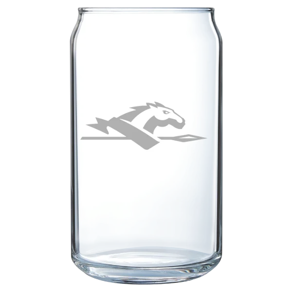Longwood University Polar Camel 16 oz. Can Glass