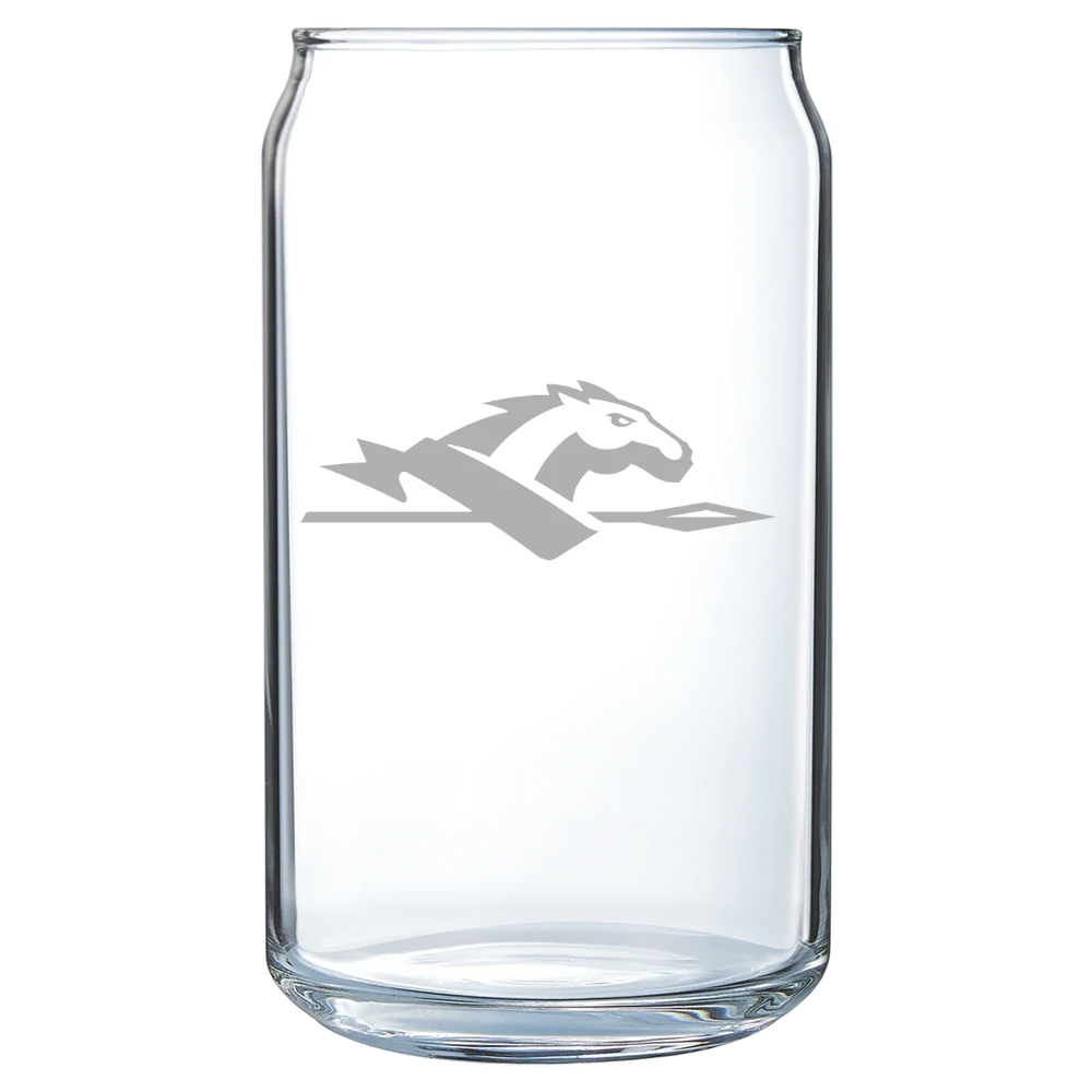 Longwood University Polar Camel 16 oz. Can Glass