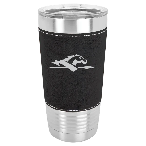 Longwood University Polar Camel 20 oz. Leatherette Grip Tumbler with Standard Lid