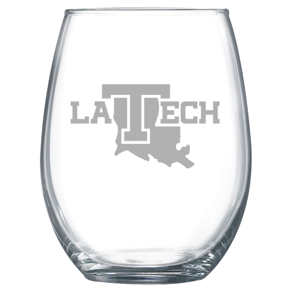 Louisiana Tech University Polar Camel 15 oz. Stemless Wine Glass