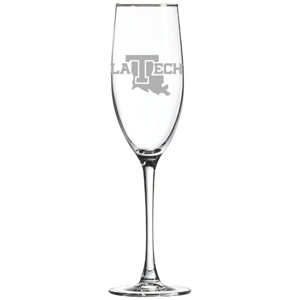 Louisiana Tech University Polar Camel 8 oz. Champagne Flute
